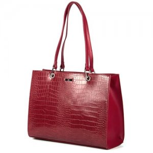 Стильная, влагозащитная, надежная и практичная женская сумка из экокожи David Jones G-20203/DARK-RED Ola. Цвет: черный