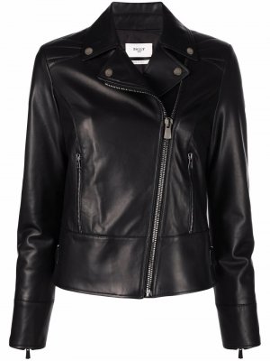Asymmetric leather biker jacket Bally. Цвет: черный