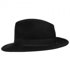 Шляпа федора SEEBERGER 17690-0 FELT FEDORA, размер ONE. Цвет: черный