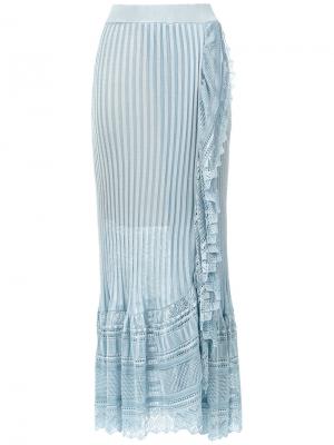 Ribbed maxi skirt Cecilia Prado. Цвет: синий