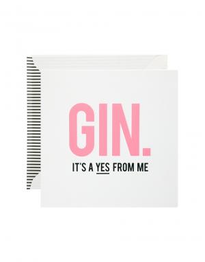 Открытка Gin Its A Yes From Me Pigment. Цвет: мульти