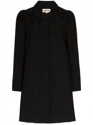 Фактурное пальто с бантами Shushu/Tong. Цвет: черный