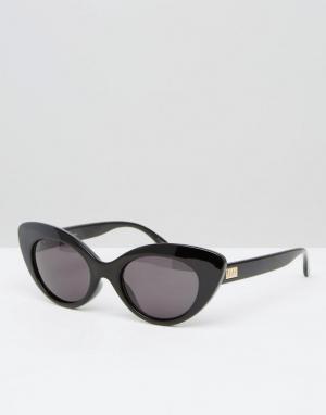 Черные солнцезащитные очки кошачий глаз Crap Eyewear. Цвет: черный