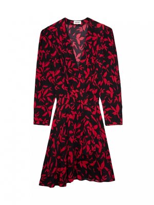 Платье-трапеция из крепа Rogers , цвет noir Zadig & Voltaire