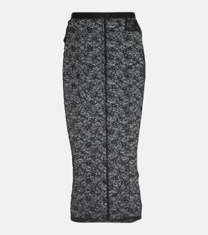 Кружевная юбка-карандаш , черный Alessandra Rich