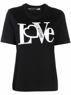 Love logo-print T-shirt Moschino. Цвет: черный