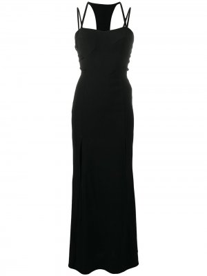 Длинное платье 2000-х годов Versace Pre-Owned. Цвет: черный