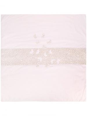 Одеяло с леопардовой панелью Loredana. Цвет: розовый