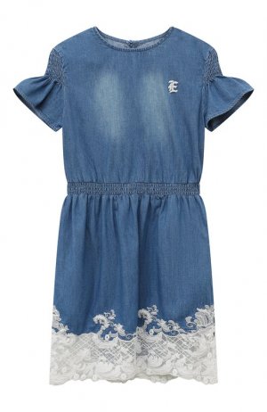 Джинсовое платье Ermanno Scervino. Цвет: синий