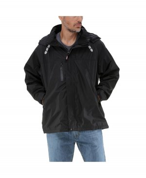 Мужская легкая куртка-дождевик – водонепроницаемый плащ со съемным капюшоном RefrigiWear