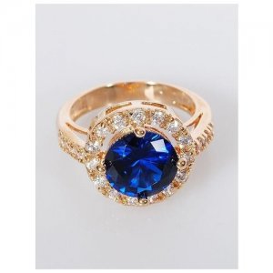 Кольцо помолвочное , шпинель, размер 18, синий Lotus Jewelry. Цвет: синий