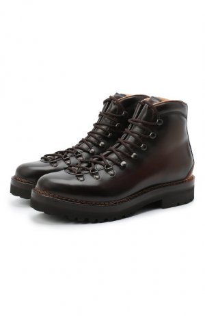 Кожаные ботинки Ralph Lauren. Цвет: коричневый
