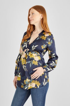 Блузка для беременных в восточном стиле Jojo Maman Bébé, синий Bébé