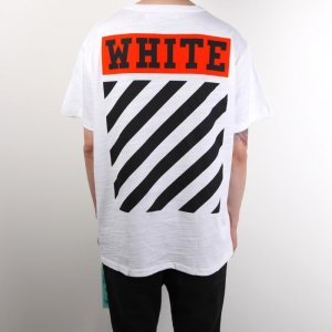 Белая футболка с коротким рукавом, оранжевая коробка, круглая OMAA002G20JER0100119 Off-White