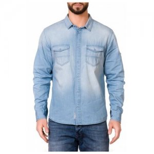 Мужская джинсовая рубашка W7322 SKY размер XL WESTLAND. Цвет: голубой