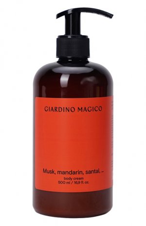 Крем для тела Musk, mandarin, santal (500ml) Giardino Magico. Цвет: бесцветный