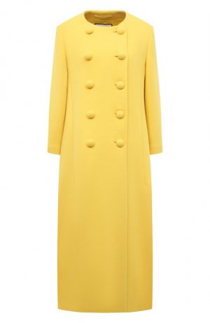 Шерстяное пальто Gucci. Цвет: жёлтый