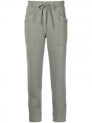Укороченные брюки с кулиской Jonathan Simkhai Standard. Цвет: зеленый