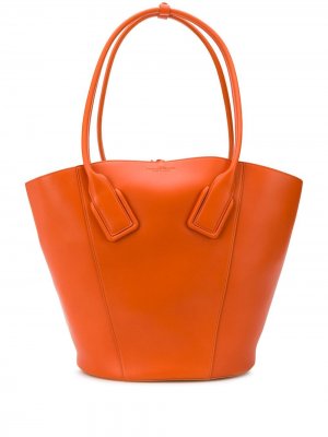 Большая сумка-тоут Bottega Veneta. Цвет: оранжевый