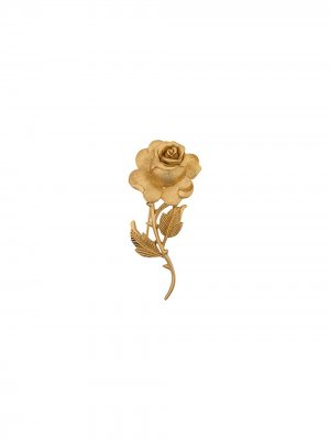 Брошь Trifari 1960-х годов в форме розы Susan Caplan Vintage. Цвет: золотистый
