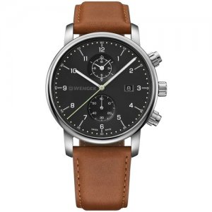 Наручные часы Urban Classic, коричневый, серебряный WENGER. Цвет: коричневый