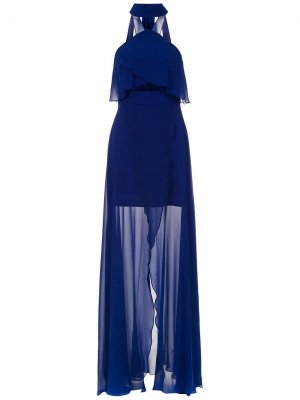 Long silk dress Tufi Duek. Цвет: синий