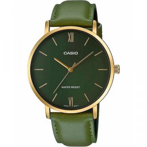 Наручные часы Collection MTP-VT01GL-3B, зеленый, серебряный CASIO. Цвет: зеленый/золотистый/серебристый