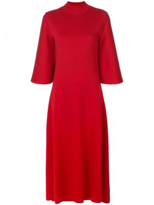 Платье с расклешенными рукавами Pringle Of Scotland. Цвет: красный