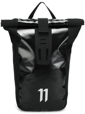 Рюкзак с принтом-логотипом 11 By Boris Bidjan Saberi. Цвет: чёрный