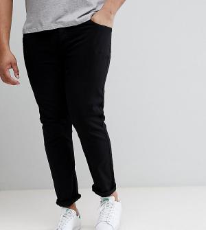 Черные джинсы скинни Big & Tall Burton Menswear. Цвет: черный
