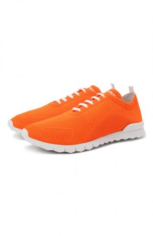 Текстильные кроссовки Kiton. Цвет: оранжевый