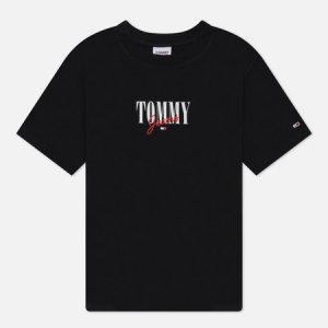Женская футболка Relaxed Essential Logo 1 Tommy Jeans. Цвет: чёрный
