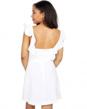 Платье Ruffle Sleeve Square Neck Woven Dress TGT01D01, белый BCBGeneration