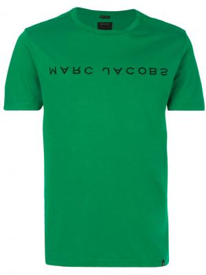 Футболка с принтом-логотипом Marc Jacobs. Цвет: зелёный