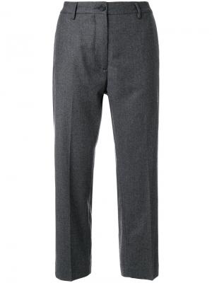 Классические укороченные брюки Pence. Цвет: серый