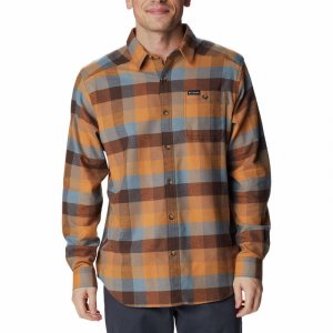 Фланелевая рубашка с длинным рукавом Cornell Woods мужская - коричневая COLUMBIA, цвет orange Columbia