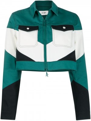 Укороченная куртка в стиле колор-блок Kirin. Цвет: зеленый