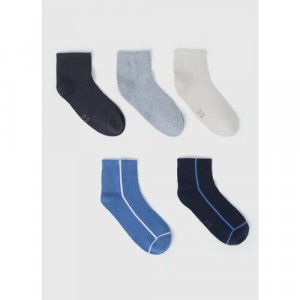 Носки OSTIN 5 пар, размер 31-33, серый O'STIN. Цвет: серый/темно-серый