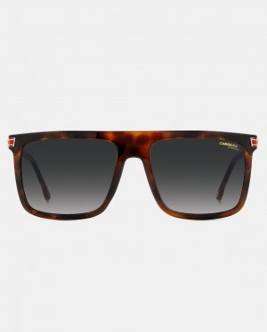 Коричневые мужские прямоугольные солнцезащитные очки из металла , коричневый Carrera