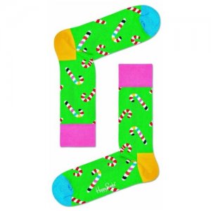 Носки унисекс Cotton Candy Sock с леденцами (Размер: 29) (Цвет: лаймовый) Happy Socks. Цвет: желтый