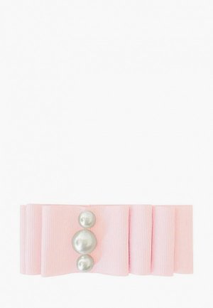 Заколка Milledeux Layered Bow, большая, коллекция Pearl Grasgrain, светло-розовая. Цвет: розовый