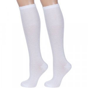 Гольфы 2 пары, размер 18, белый PARA socks. Цвет: белый