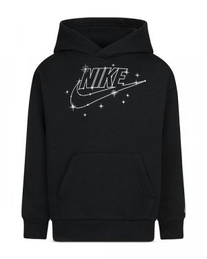 Пуловер с капюшоном из блестящего флиса для мальчиков - Little Kid , цвет Black Nike