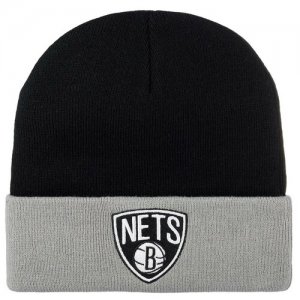 Шапка с отворотом MN-NBA-EU174-BRONET-BLK Brooklyn Nets NBA, размер ONE MITCHELL NESS. Цвет: черный