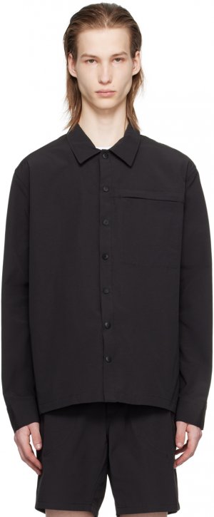Черная рубашка в стиле милитари Ryan Saturdays Nyc