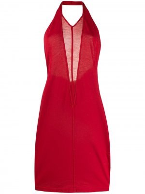 Короткое платье с открытой спиной Rick Owens DRKSHDW. Цвет: красный