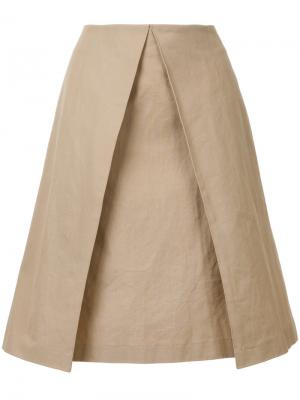 Двухслойная юбка А-образного силуэта Astraet. Цвет: телесный