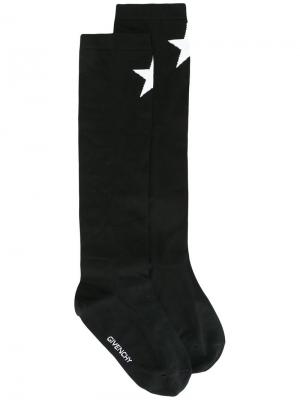 Носки с принтом звезд Givenchy. Цвет: чёрный
