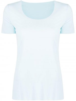 U-neck short-sleeved T-shirt Wolford. Цвет: синий