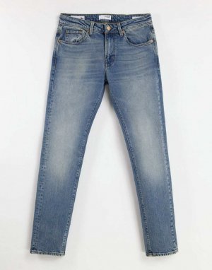 Голубые узкие джинсы из смесового хлопка Homme - LBLUE Selected